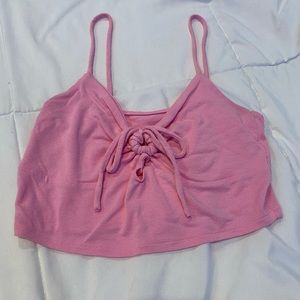Pacsun cropped cami with tie front ; size small